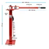 Wiltec Kompaktes Biegegerät mit Fuß 1250 x 255 x 975 mm, Biegemaschine für Flachstahl, Baustahl, Rundstahl & Vierkantstahl mit 7 Matrizen 25,4-76,2 mm