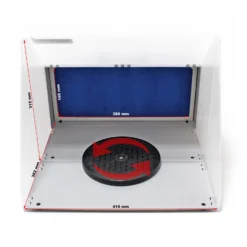 Wiltec Komplett Set Airbrush Absauganlage 4 m³/min, nur 52 dB, zur Absaugung von Farbe Farbnebel Sprühnebel, Filter erweiterbar, mit Abluft und Ersatzfilter, Lackierkabine für Airbrush-Arbeiten