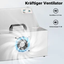 Wiltec Komplett Set Airbrush Absauganlage 4 m³/min, nur 47 dB, zur Absaugung von Farbe Farbnebel Sprühnebel, Filter erweiterbar, mit Abluft und Ersatzfilter, Lackierkabine für Airbrush-Arbeiten