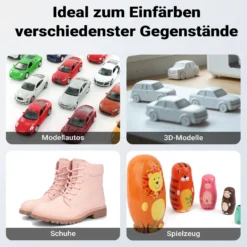 Wiltec Komplett Set Airbrush Absauganlage 4 m³/min, nur 47 dB, zur Absaugung von Farbe Farbnebel Sprühnebel, Filter erweiterbar, mit Abluft und Ersatzfilter, Lackierkabine für Airbrush-Arbeiten