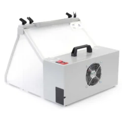 Wiltec Komplett Set Airbrush Absauganlage 4 m³/min, nur 52 dB, zur Absaugung von Farbe Farbnebel Sprühnebel, Filter erweiterbar, mit Abluft und Paint Station, Lackierkabine für Airbrush-Arbeiten