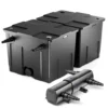Wiltec Komplettset: CBF-350B Teichfilter bis 60000 L Teichfilteranlage als Durchlauffilter, CUV-224 Teichklärer UVC Klärer mit 24 Watt UV-C Leistung