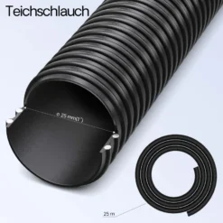 Wiltec Komplettset: CBF-350B Teichfilter bis 60000 L Teichfilteranlage als Durchlauffilter, NEO10000 SuperECO Teichpumpe 10000l/h 80W, CUV-236 Teichklärer UVC Klärer mit 36W, 25m Teichschlauch 25 mm