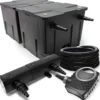 Wiltec Komplettset: CBF-350B Teichfilter bis 60000 L Teichfilteranlage als Durchlauffilter, NEO10000 SuperECO Teichpumpe 10000l/h 80W, CUV-224 Teichklärer UVC Klärer mit 24W, 25m Teichschlauch 25 mm
