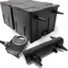 Wiltec Komplettset: CBF-350B Teichfilter bis 60000 L Teichfilteranlage als Durchlauffilter, NEO10000 SuperECO Teichpumpe 10000l/h 80W, CUV-224 Teichklärer UVC Klärer mit 24W