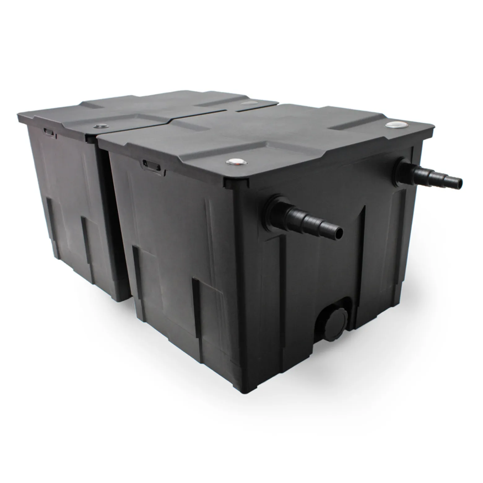 Wiltec Komplettset: CBF-350B Teichfilter bis 60000 L Teichfilteranlage als Durchlauffilter, NEO10000 SuperECO Teichpumpe 10000l/h 80W, CUV-224 Teichklärer UVC Klärer mit 24W, 25m Teichschlauch 25 mm