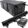 Wiltec Komplettset: CBF-350C Teichfilter bis 90000 L Teichfilteranlage als Durchlauffilter, NEO10000 SuperECO Teichpumpe 10000l/h 80W, CUV-272 Teichklärer UVC Klärer mit 72W