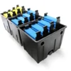 Wiltec Komplettset: CBF-350C Teichfilter bis 90000 L Teichfilteranlage Durchlauffilter, NEO10000 Teichpumpe 10000l/h 80W, CUV-272 Teichklärer 72W, 10m Teichschlauch 38 mm, Schlauchschellen W1 44-47mm