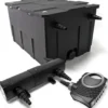 Wiltec Komplettset: CBF-550 Teichfilter bis 60000 L Teichfilteranlage als Durchlauffilter, NEO10000 SuperECO Teichpumpe 10000l/h 80W, CUV-236 Teichklärer UVC Klärer mit 36W