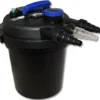 Wiltec Komplettset: CPF-180 Teichdruckfilter bis 6000 L Teichfilteranlage mit 11 Watt UV-C Teichklärer, HJ-5000 ECO Teichpumpe 4000l/h 65W