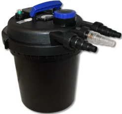 Wiltec Komplettset: CPF-180 Teichdruckfilter bis 6000 L Teichfilteranlage mit 11 Watt UV-C Teichklärer, HJ-5000 ECO Teichpumpe 4000l/h 65W
