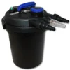 Wiltec Komplettset: CPF-250 Teichdruckfilter bis 10000 L Teichfilteranlage mit 11W Teichklärer, NEO8000 SuperEco Teichpumpe 8000l/h 70W