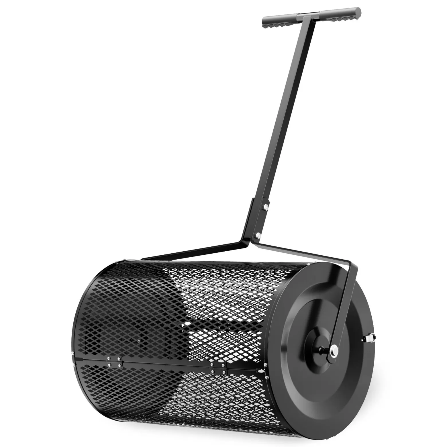 Wiltec Kompoststreuer 75 l mit 60 cm Arbeitsbreite, Düngerstreuer für Kompost, Mist u. Kalk, Gartenstreuer auch für Aussaat, Torfmoosstreuer mit Griff