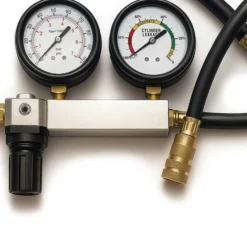 Wiltec Kompressionsdruckprüfer für Benzinmotoren zur Diagnose von Zylinderleckagen Set im Koffer mit Adaptern Kompressionsmessgerät Kompressionstester