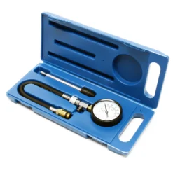 Wiltec Kompressionsmessgerät 0-20 bar für Benzinmotoren 3-teiliges Set im Koffer für PKW LKW Kompressionsmessgerät Kompressionstester Messgerät Tester