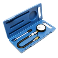 Wiltec Kompressionsmessgerät 0-20 bar für Benzinmotoren 3-teiliges Set im Koffer für PKW LKW Kompressionsmessgerät Kompressionstester Messgerät Tester