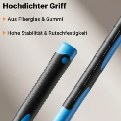 Wiltec Kreuzhacke mit Stahlkopf und Fiberglasstiel, Spitzhacke mit gummierten Griff, Gartenhacke mit 925 mm Stiel, Hacke für Garten und Landschaftsbau