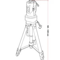 Wiltec Kreuzlinienlaser selbstnivellierend mit Stativ 1,2 m, ±0,5 mm/m genau, Rotationslaser zum Vermessen von Winkeln und Flächen, Nivelliergerät