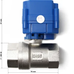 Wiltec Kugelventil für Abwasser Ø 25 mm (1"), Entleerungsventil für DC 12 V mit Notentriegelung, Rückschlagventil für Wohnmobil & Wohnwagen