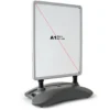 Wiltec Kundenstopper DIN A1 – 790 x 500 x 1145 mm – beidseitig – mit Wassertank, Federn und Alu-Rahmen – Plakatständer Werbeaufsteller Werbetafel – hellgrau