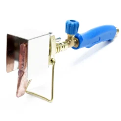 Wiltec Kupfer Hammerlötkolben für > 1000 °C mit Windschutz und Ablageständer für Kupferbleche, Stahlbleche, Zink und Dachrinnen bis 1 mm