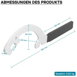 Wiltec Kupplungsschlüssel für Storz Kupplungen - Größen B 75 C 52 zum Lösen