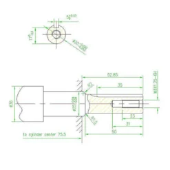 Wiltec Kurbelwelle 20 mm für LIFAN 6,5 PS Motor – Benzinmotor Ersatzteil Kurbel Welle – Einzylinder für Kleinmaschinen & Karts, 4-Takt Motor & OHV Ventilsteuerung