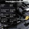 Wiltec Ölabsaugpumpe 12 V 60 W, 130 x 130 x 85 mm, 1,5 l/min, Absaugpumpe für Diesel, Biodiesel, Heizöl, Dieselpumpe Ölpumpe Heizölpumpe für den Ölwechsel