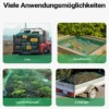 Wiltec Ladungssicherungsnetz Grün 2,1x1,25m Masche 4,5x4,5 cm Stärke 3 mm Polypropylen Transportnetz für Anhänger mit Randkördel Witterungsbeständig Ladung Sicherheit