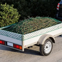 Wiltec Ladungssicherungsnetz 3x1,65m Grün Masche 4,5x4,5 cm Stärke 3 mm Polypropylen Transportnetz für Anhänger mit Randkördel Witterungsbeständig Ladung Sicherheit