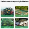 Wiltec Ladungssicherungsnetz 3x6 m Grün Masche 4,5x4,5 cm Stärke 3 mm Polypropylen Transportnetz für Anhänger mit Randkordel Polypropylen Witterungsbeständig Ladung Sicherheit