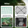 Wiltec Ladungssicherungsnetz 3,5x2,5m Grün Masche 4,5x4,5 cm Stärke 3 mm Polypropylen Transportnetz für Anhänger mit Randkördel Witterungsbeständig Ladung Sicherheit