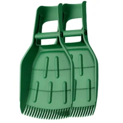 Wiltec Laubgreifer Kunststoff 57,1 x 33,7 x 7,6 cm, 2er Set Laubsammler mit breiter Öffnung, Laubkralle mit Zinken und ergonomischem Griff