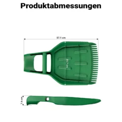 Wiltec Laubgreifer Kunststoff 57,1 x 33,7 x 7,6 cm, 2er Set Laubsammler mit breiter Öffnung, Laubkralle mit Zinken und ergonomischem Griff