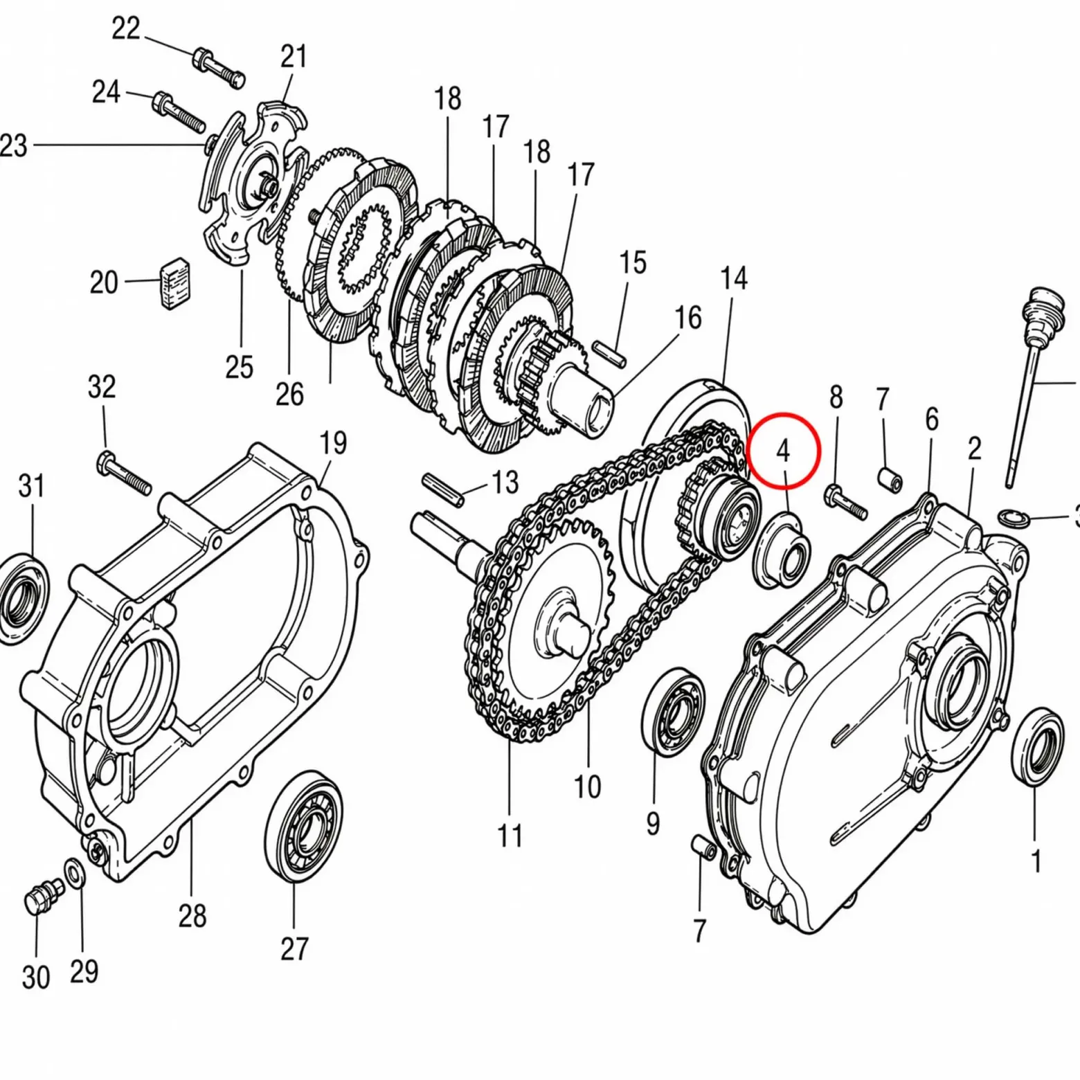 Wiltec Ölbad Druckscheibe für LIFAN 9-13 PS Motor – Benzinmotor Ersatzteil für Ölbadkupplung – Einzylinder für Kleinmaschinen & Karts, 4-Takt Motor & OHV Ventilsteuerung