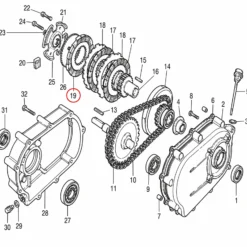 Wiltec Ölbad HD Druckplatte für LIFAN 6,5-13 PS Motor – Benzinmotor Ersatzteil für Ölbadkupplung – Einzylinder für Kleinmaschinen & Karts, 4-Takt Motor & OHV Ventilsteuerung