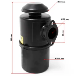 Wiltec Ölbadluftfilter für LIFAN 10 PS Motor und andere – Dieselmotor Ersatzteil Ölbad Luft Filter 250 ml – Einzylinder für Kleinmaschinen & Karts, 4-Takt Motor & OHV Ventilsteuerung