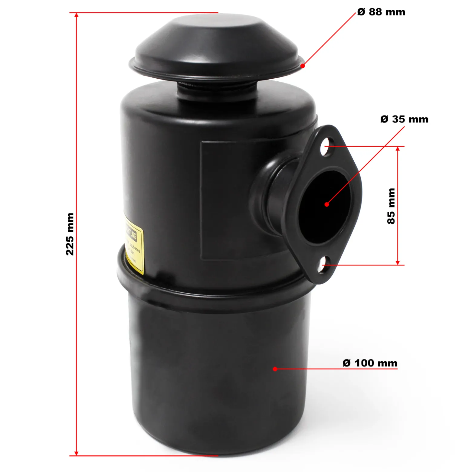 Wiltec Ölbadluftfilter für LIFAN 10 PS Motor und andere – Dieselmotor Ersatzteil Ölbad Luft Filter 250 ml – Einzylinder für Kleinmaschinen & Karts, 4-Takt Motor & OHV Ventilsteuerung
