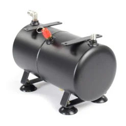Wiltec 3 L Drucktank für Airbrush Kompressor AS186, 3x 9,52 mm IG, 1x 12,91 mm IG, bis 4 bar, Druckbehälter Ersatzteil, Airbrush Zubehör