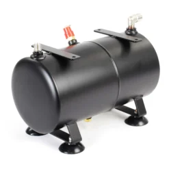 Wiltec 3 L Drucktank für Airbrush Kompressor AS186, 3x 9,52 mm IG, 1x 12,91 mm IG, bis 4 bar, Druckbehälter Ersatzteil, Airbrush Zubehör