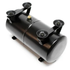 Wiltec 3 L Drucktank für Airbrush Kompressor AS196 und AS196A, 3x 9,52 mm IG, 1x 12,91 mm IG, bis 4 bar, Druckbehälter Ersatzteil, Airbrush Zubehör