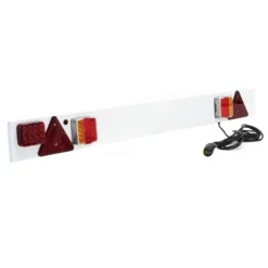 Wiltec LED Anhänger Lichtleiste 7-polig 12V 137 cm, Anhängerbeleuchtung für PKW und Fahrradträger, Adapter für Anhänger