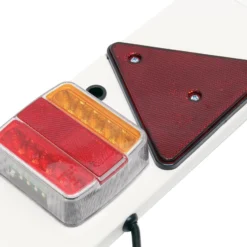 Wiltec LED Anhänger Lichtleiste 7-polig 12V 137 cm, Anhängerbeleuchtung für PKW und Fahrradträger, Adapter für Anhänger