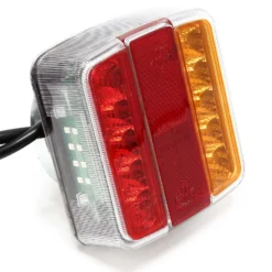 Wiltec LED Rückleuchte mit Magneten 7-polig 12V, Adapter für PKW Anhänger, Anhängersteckdose mit E11-Zertifizierung, Anhängerbeleuchtung