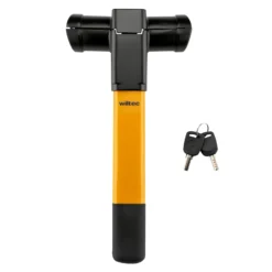 Wiltec Lenkradkralle inkl. 2 Schlüssel 360 x 180 x 95 mm aus Kupfer, Lenkradsperre als Lenkradschloss und Diebstahlsicherung fürs Auto