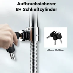 Wiltec Lenkradkralle Kupplungsschloss 360 x 110 x 48 mm als Lenkradsperre und Wegfahrsperre fürs Auto