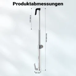 Wiltec Lenkradkralle Kupplungsschloss 360 x 110 x 48 mm als Lenkradsperre und Wegfahrsperre fürs Auto