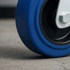Wiltec Lenkrolle 100mm bis 150kg mit Kunststoffrad und Anbauplatte Transportrolle leiser Lauf, ungebremst Möbelrolle Laufrolle Möbel-Lenkrolle