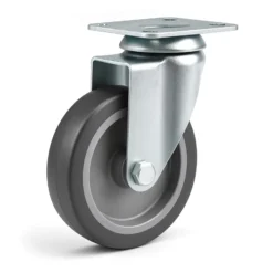 Wiltec Lenkrolle 75mm bis 75kg mit Kunststoffrad und Anbauplatte Transportrolle leiser Lauf, ungebremst Möbelrolle Laufrolle Möbel-Lenkrolle
