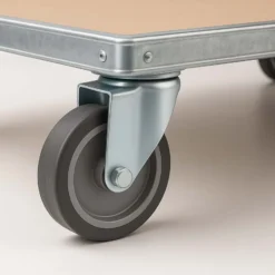 Wiltec Lenkrolle 75mm bis 75kg mit Kunststoffrad und Anbauplatte Transportrolle leiser Lauf, ungebremst Möbelrolle Laufrolle Möbel-Lenkrolle